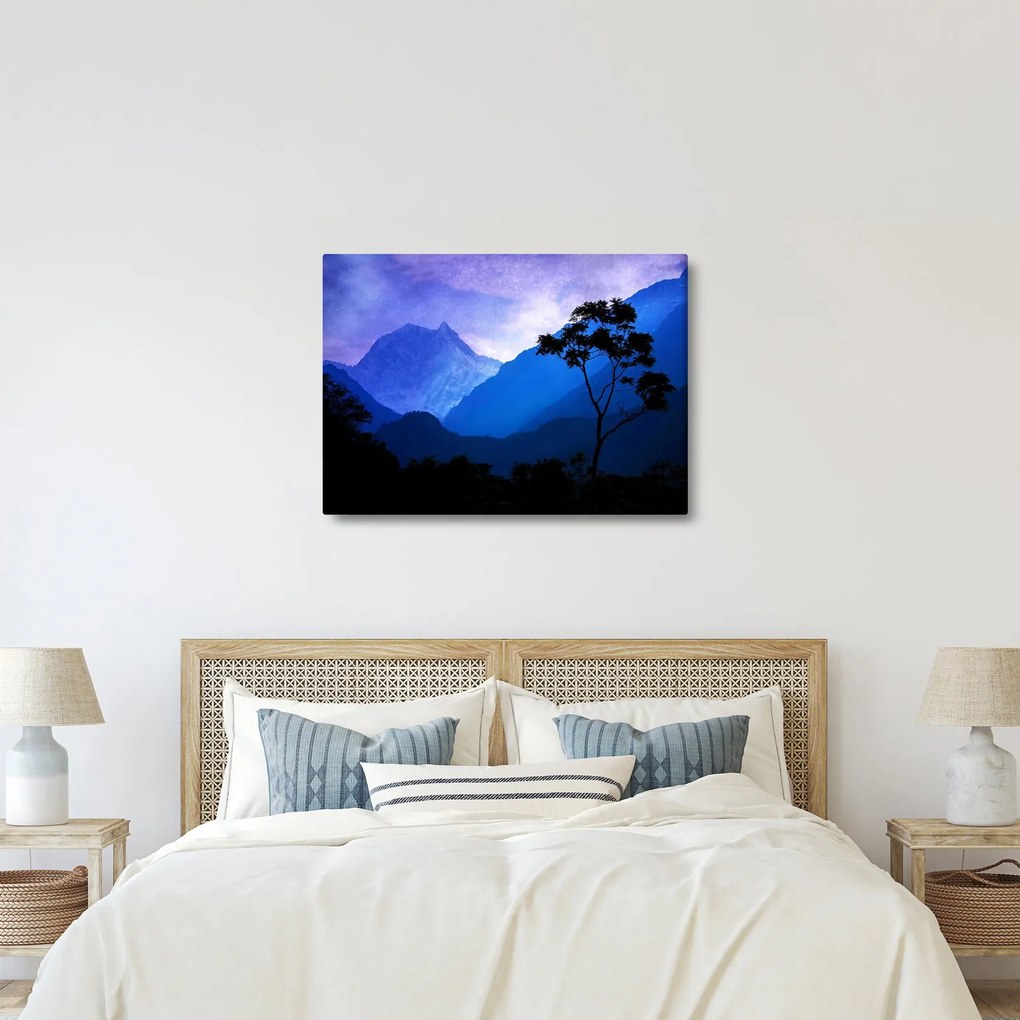 Kép - Éjszakai ég Nepálban (70x50 cm)