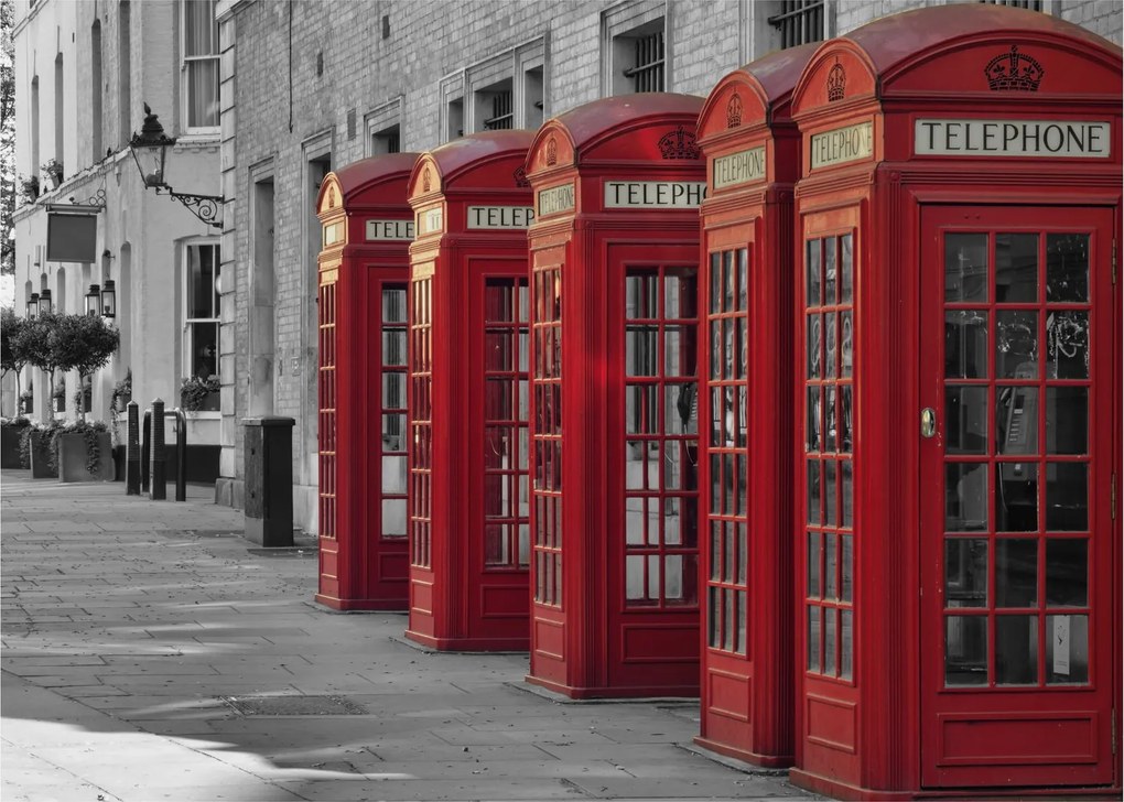 Kép - Londoni telefonfülkék (70x50 cm)