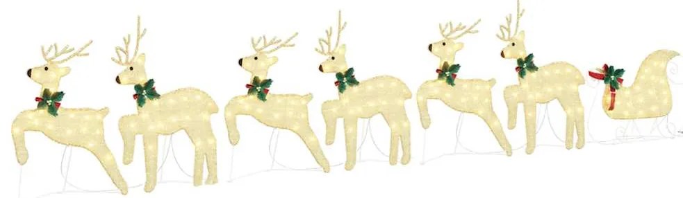 LED rénszarvasok 7 pcs Arany szövet