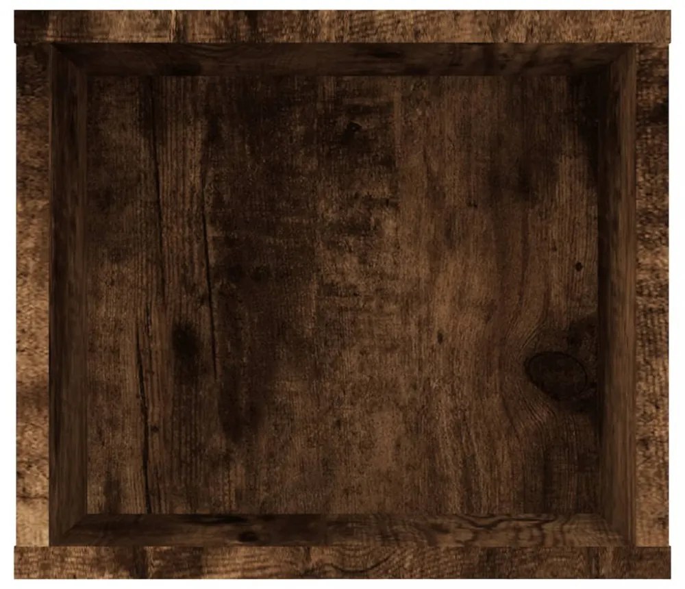 füstös tölgy színű szerelt fa függő TV-szekrény 100x30x26,5 cm