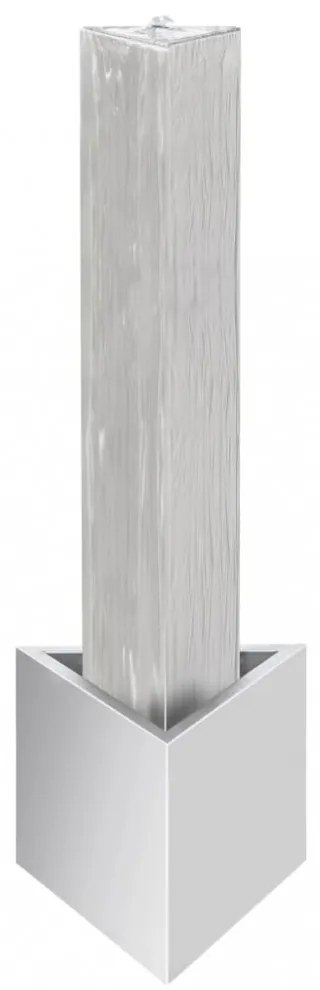 ezüstszínű rozsdamentes acél kerti szökőkút 37,7x32,6x110 cm