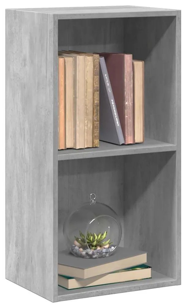 2-szintes betonszürke forgácslap könyvszekrény 40x30x76,5 cm