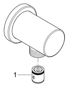 GROHE 27057DC0 - Fali könyök RAINSHOWER DN 15 rozsdamentes acél