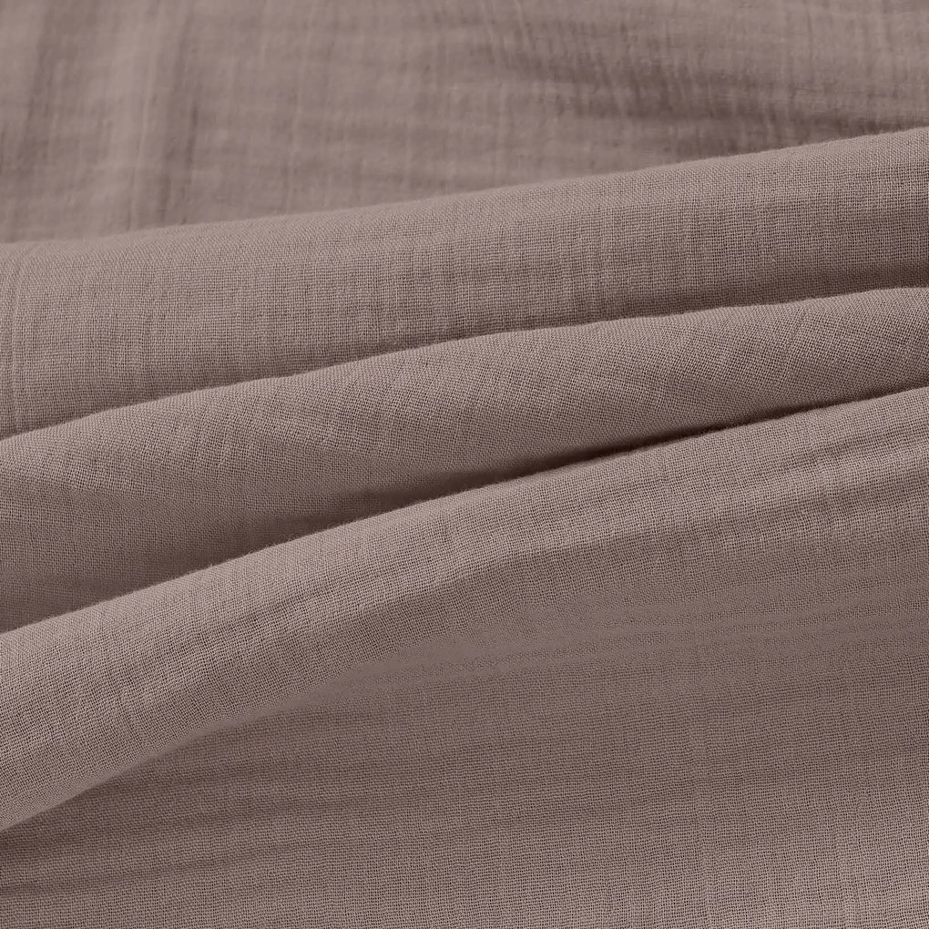 Goldea muszlin párnahuzat - kávébarna 40 x 40 cm