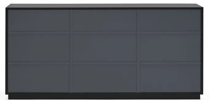 Doric fekete tálalószekrény, szélesség 150 cm - Teulat