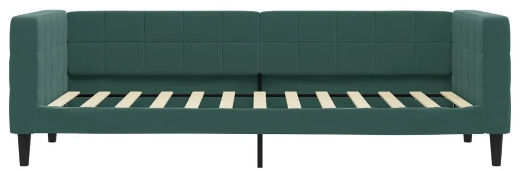 sötétzöld bársony heverő matraccal 80 x 200 cm