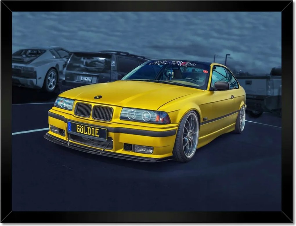 Poszterek keretben 40x30 Arany Bmw autó