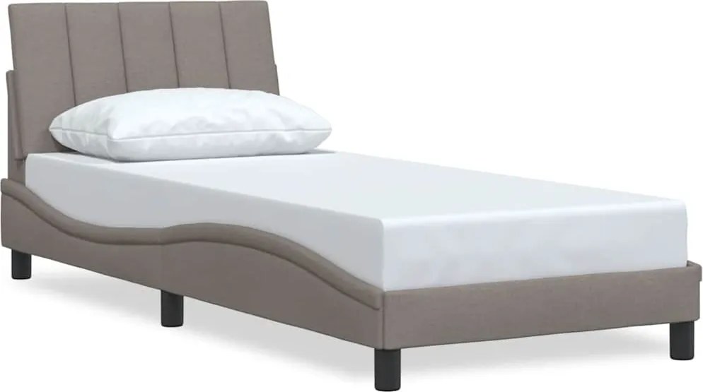 vidaXL tópszínű szövet ágykeret matrac nélkül Hanko 90x200 cm