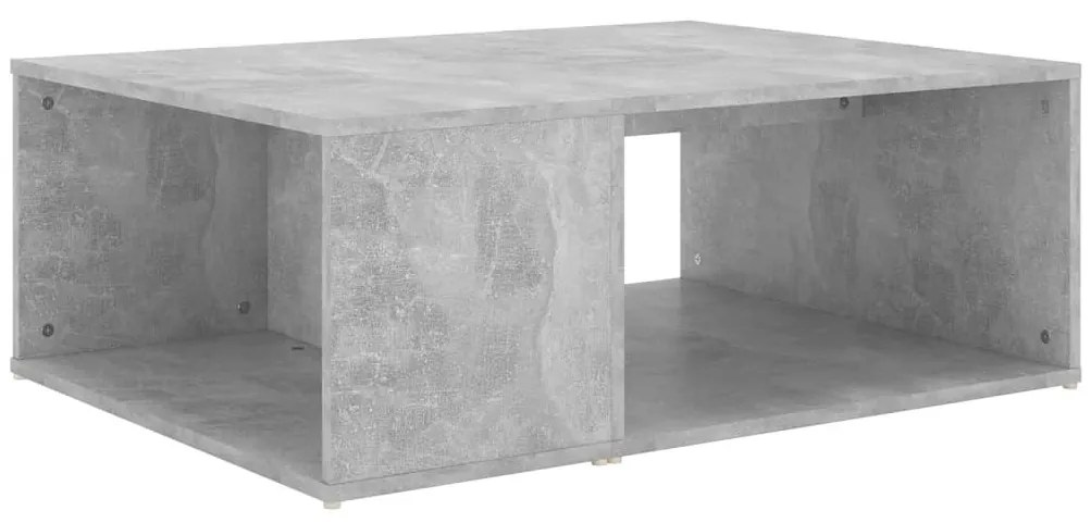 Betonszürke szerelt fa dohányzóasztal 90 x 67 x 33 cm