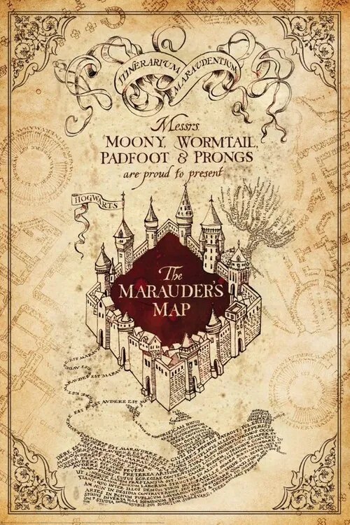 XXL Poszter Harry Potter - Marauders Map