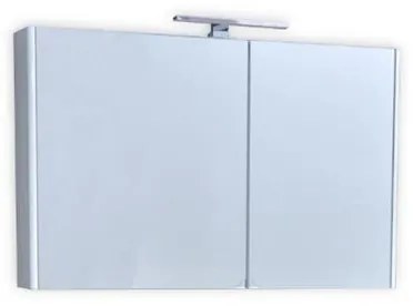 Sharp 100 cm komplett fürdőszoba bútor LED világítással, fehér, fali