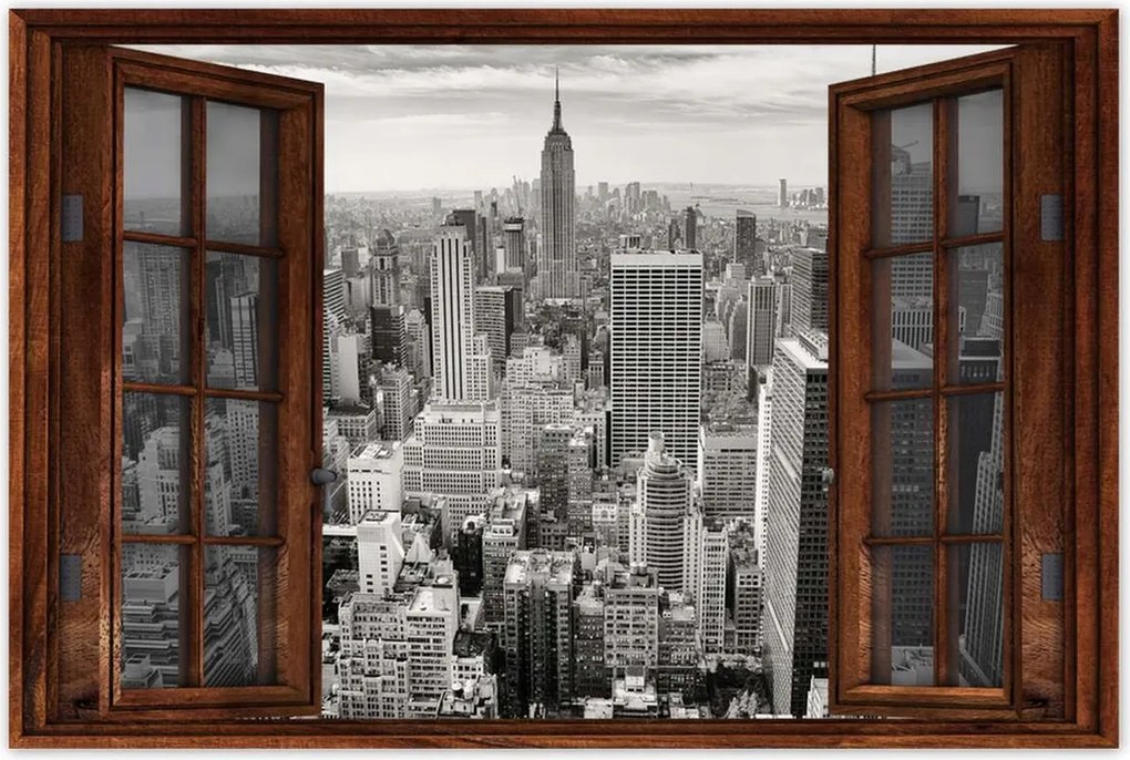 Poszterek 90x60 Manhattan madártávlatból