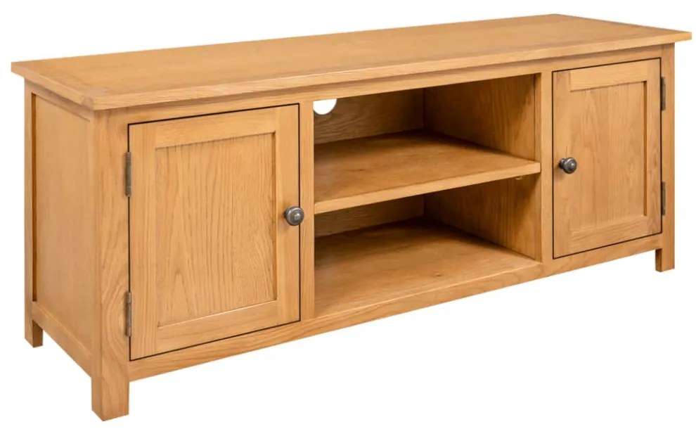 tömör tölgyfa TV szekrény 110x35x44 cm