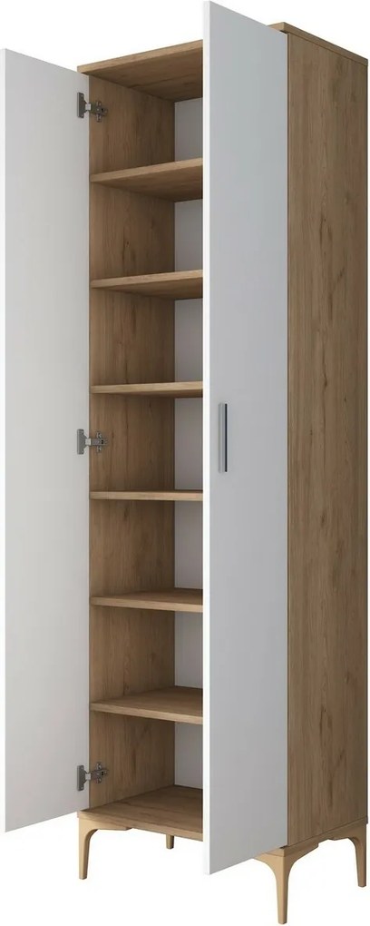 Jeny Walnut and White szekrény