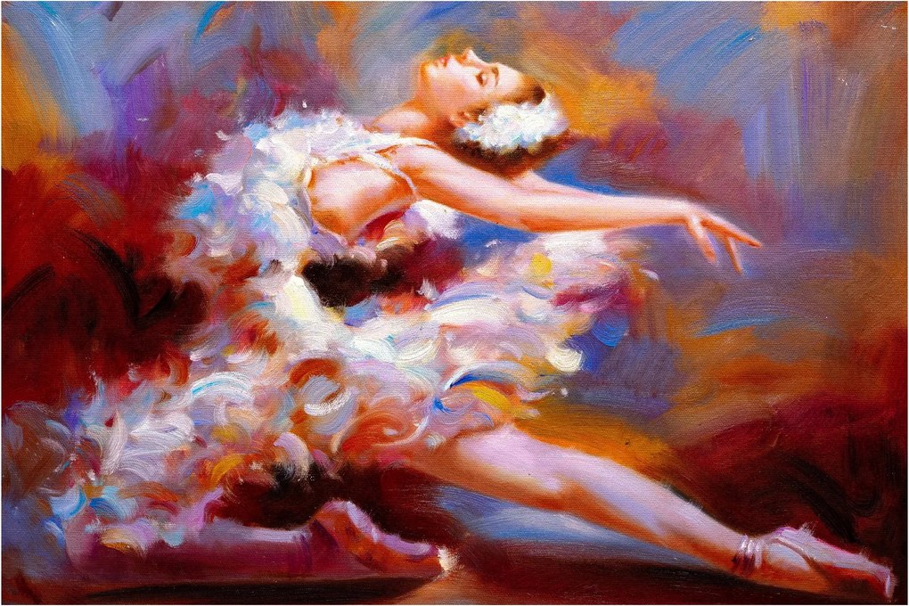 Kép - Balerina, festmény (90x60 cm)