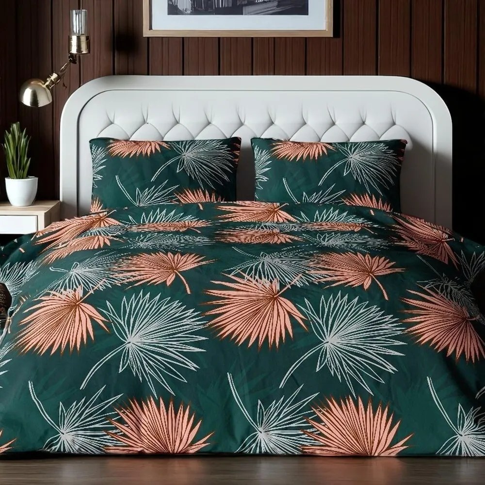Krepp pamut ágynemű Homa TORRY GREEN 2 részes 140x200 cm