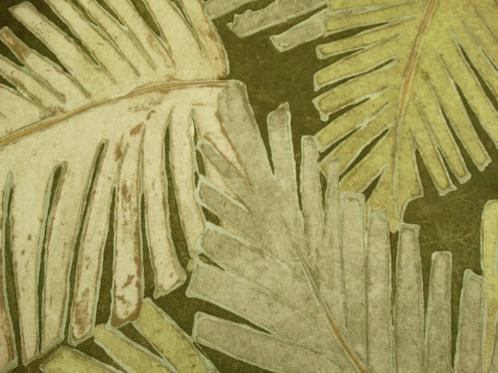 Mg Tk függöny Pálmalevél Olíva 155cm lengyel 2,5mb kupon