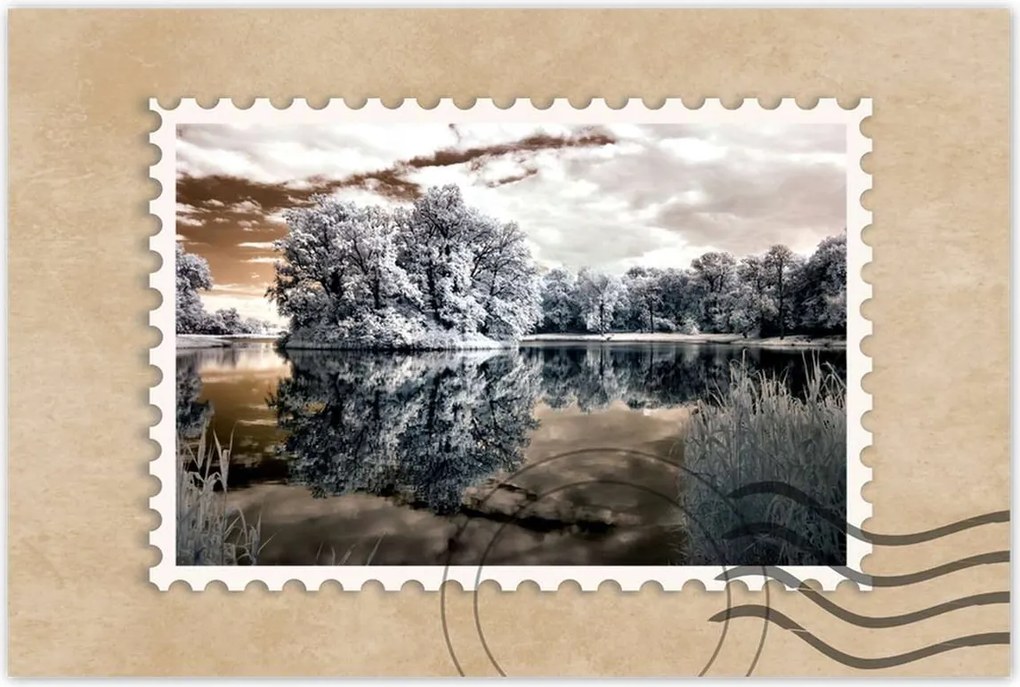 Poszterek 90x60 Sziget a tavon