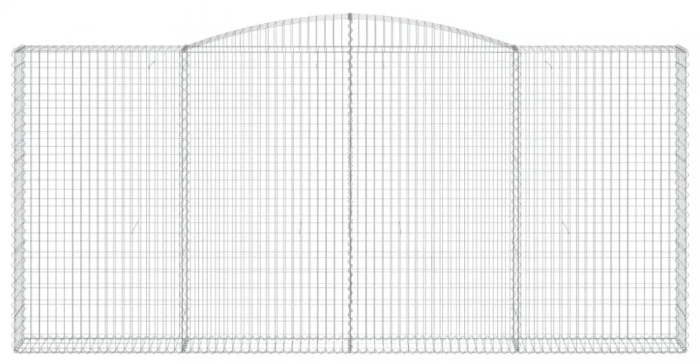 3 db íves horganyzott vas gabion kosár 200x30x180/200 cm