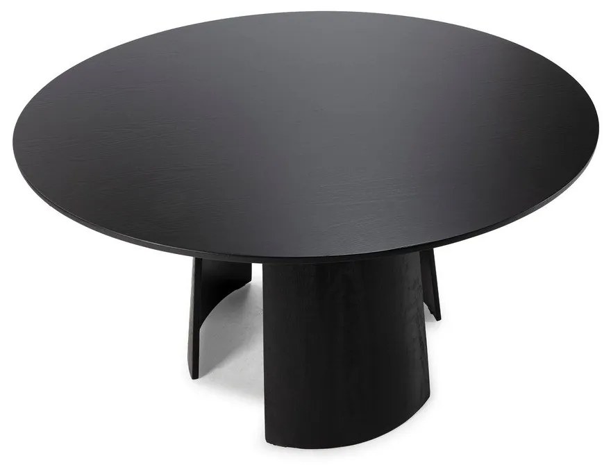 Kerek étkezőasztal fekete asztallappal ø 120 cm Zuri – MOME