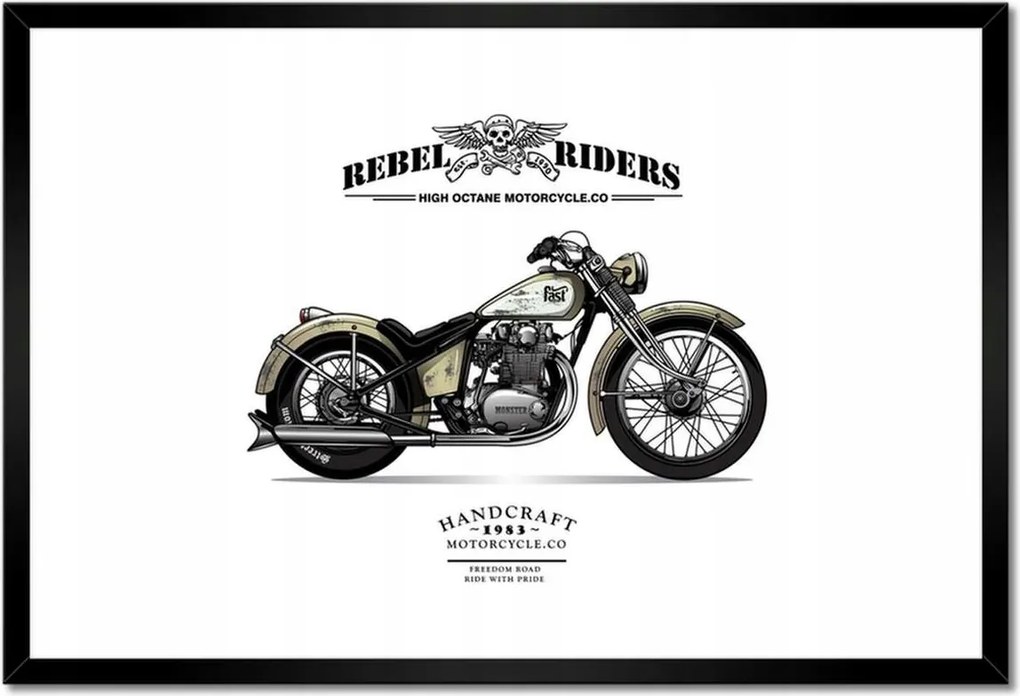 Poszterek keretben 60x40 Motorkerékpár Antik Vintage