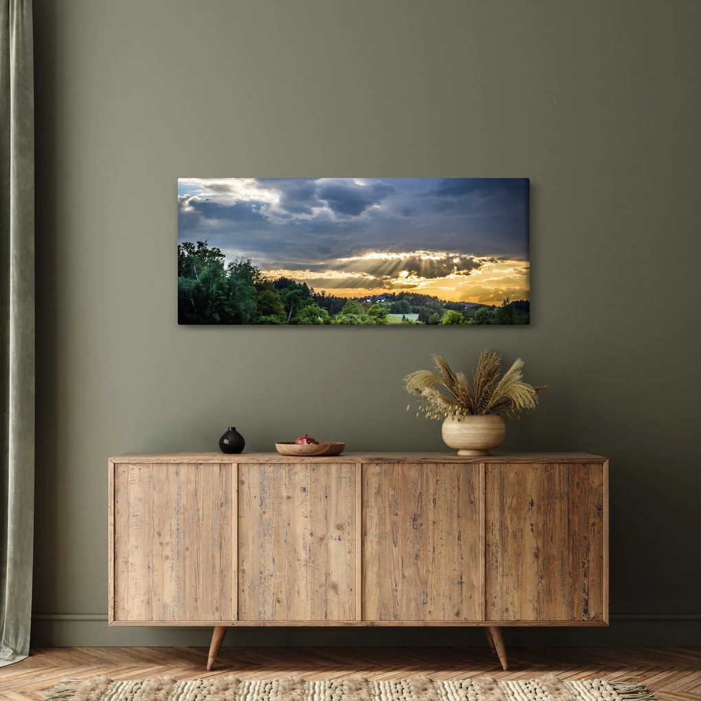 Tájkép sugarakkal (120x50 cm)