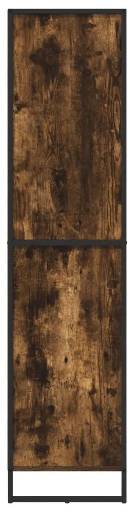 Széf fiókkal 2 pcs Füstös tölgy 81 x 36 x 150.5 cm Faanyag