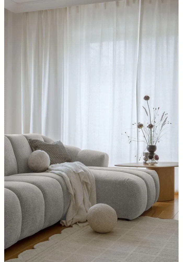 Világosszürke sarokkanapé (jobb oldali-heverő résszel) Shell – Miuform