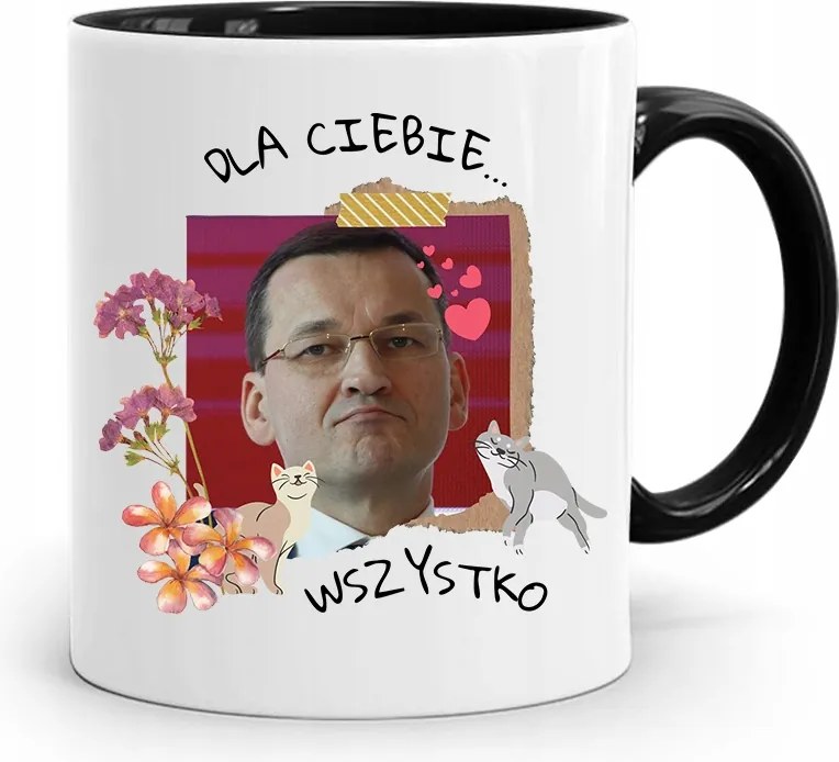 Bögre Fekete Politikusok Miniszterelnök Mateusz Morawiecki