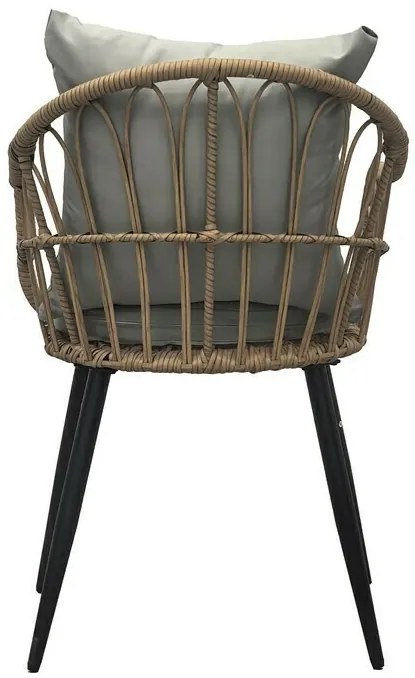 Autronic Kerti szék szett, 2 db, fém, műrattan, természetes, AZ-F1406 NAT