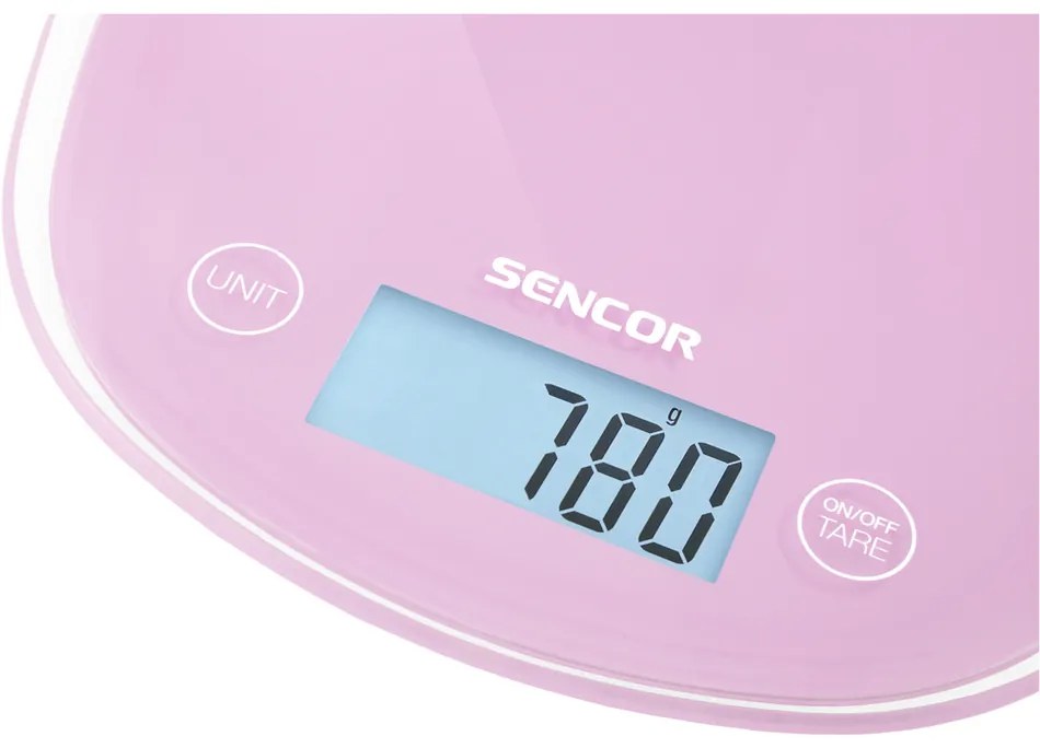 Sencor SKS 38RS konyhai mérleg, rózsaszín