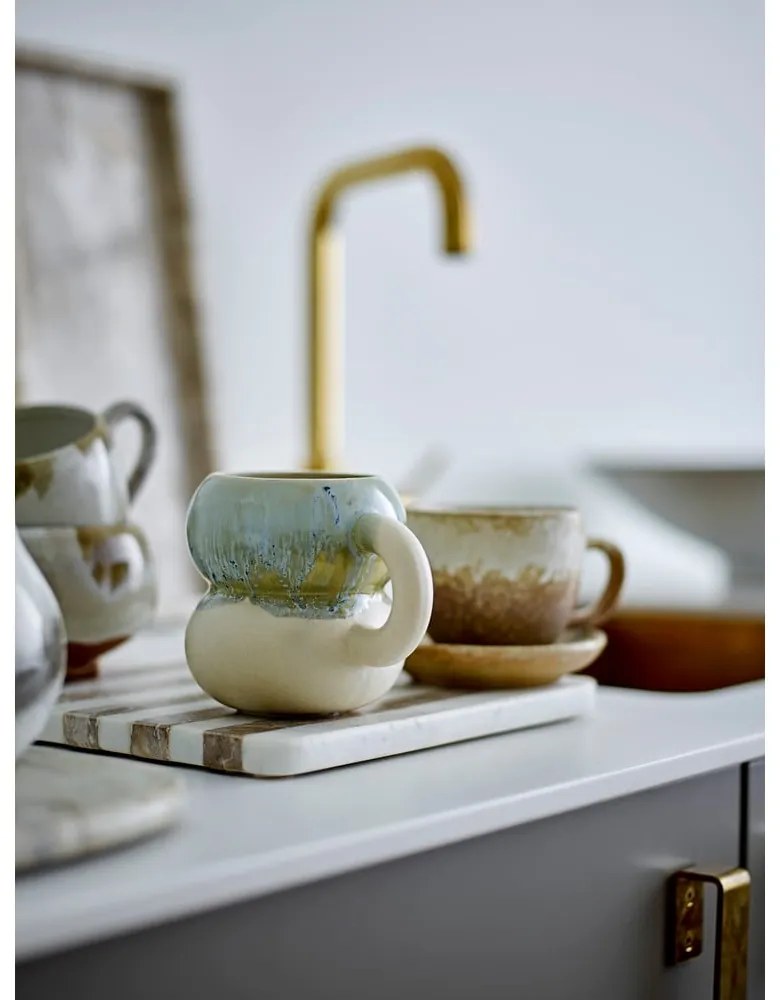 Kék-krémszínű kőedény bögre szett 4 db-os 400 ml Luna – Bloomingville