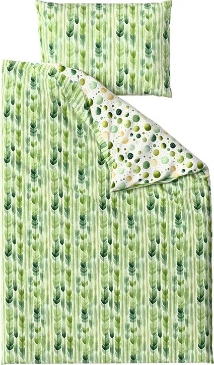 Polipamut ágyneműhuzat GREEN TREES POLY zöld Ágyneműhuzat mérete: 2 db 70 x 90 cm | 200 x 220 cm