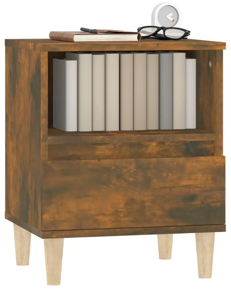 2 db füstös tölgy színű éjjeliszekrény 40x35x50 cm