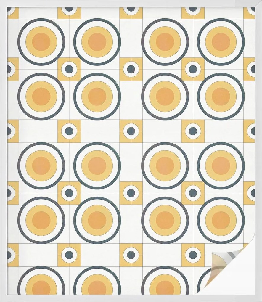 Szélvédőfólia Ablakvédő Retro körök 100x116 cm