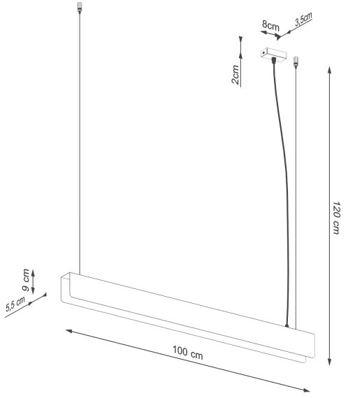 Sollux SL.1394 - LED Csillár zsinóron SPARK 1xG13/8,5W/230V fehér