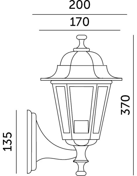 Kültéri fali lámpa 1xE27/60W/230V IP44 fekete