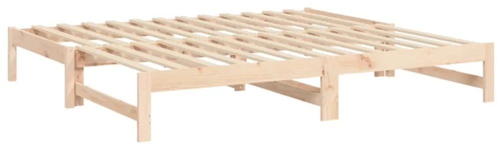 vidaXL tömör fenyőfa kihúzható kanapéágy 2x(75x190) cm