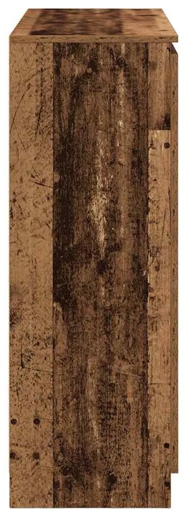 antik fa szerelt fa tálalószekrény fiókos 100,5x35x98,5 cm