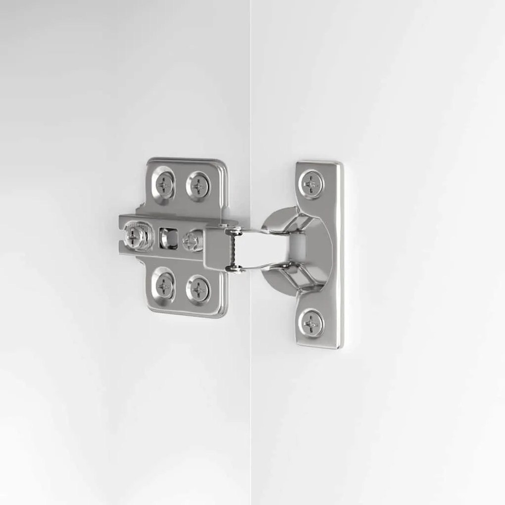 Fürdőszoba mosdószekrény Magas Fényű Fehér 60 x 30 x 60 cm