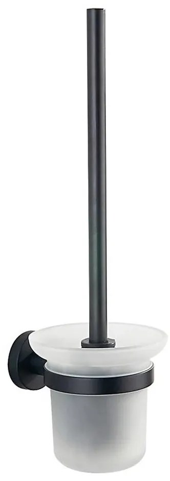 Aqualine - SAMBA falra szerelhető WC kefe tejüveg/matt fekete