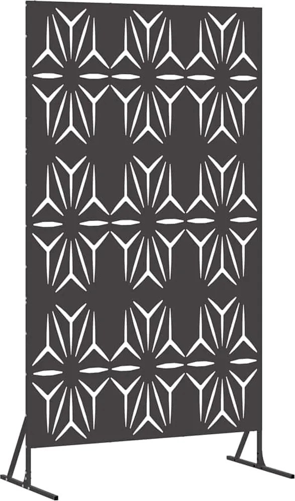 vidaXL Magánszféra Képernyő Fekete 100 x 50 x 180 cm Acél