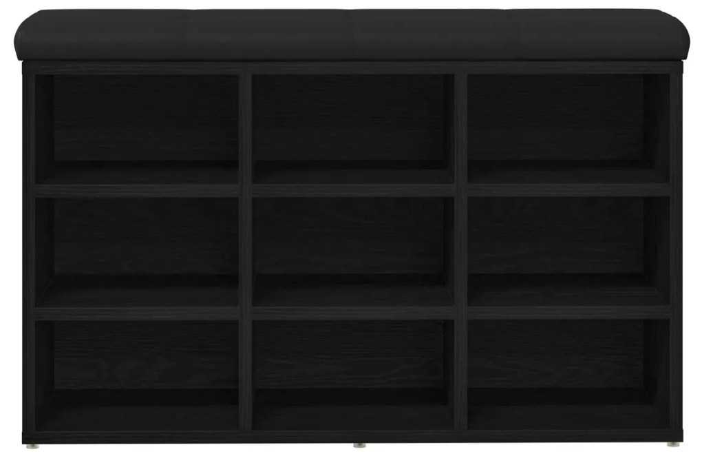 Tárolópad Fekete Tölgy 80x30x48 cm Műgyanta