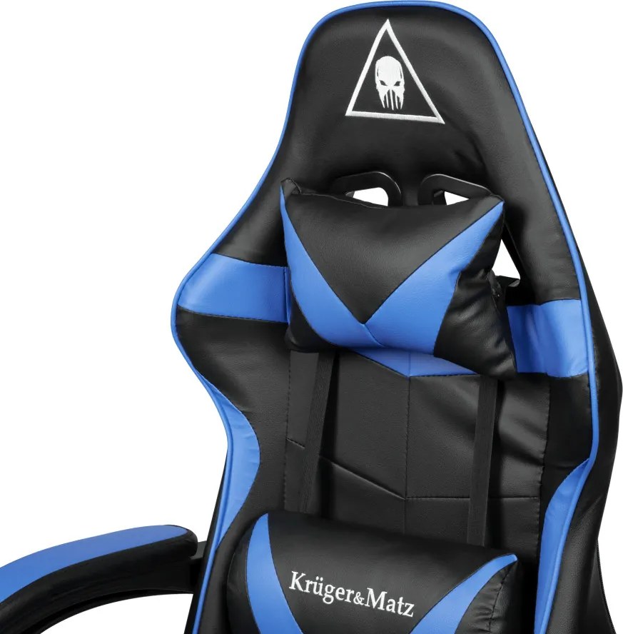 Kruger&Matz Warrior GX-150 játékszék fekete és kék színben