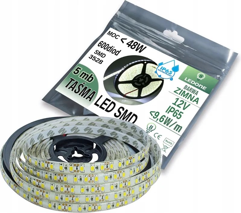 Led Szalag Smd 2835 600 5m hideg IP65 vízálló