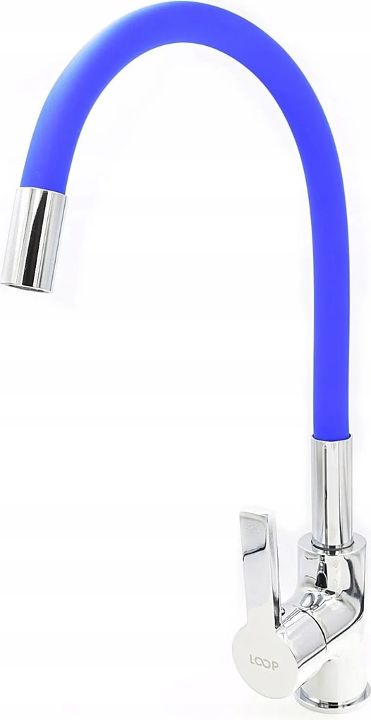Konyhai csaptelep hajlékony kifolyócsővel Flex kék Gamma