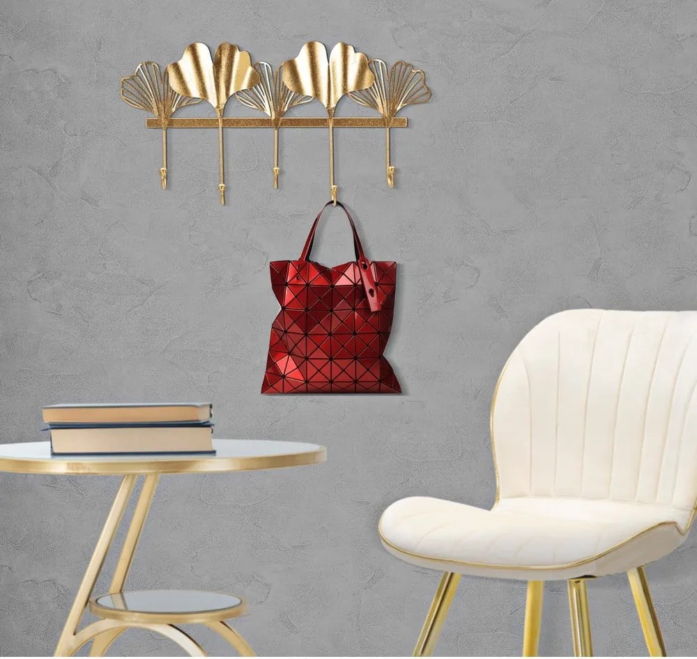 Aranyszínű fém fali fogas Leaves - Mauro Ferretti