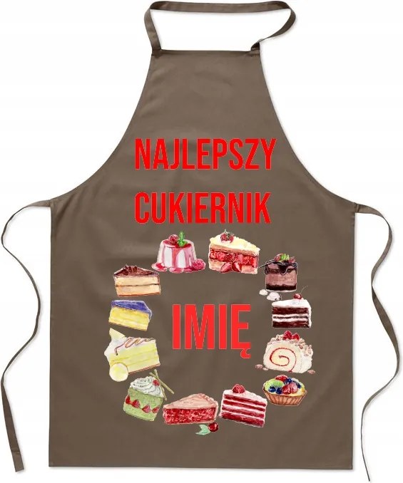 Konyhai kötény A legjobb cukrász Az Ön neve