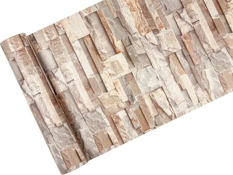 Tapéta 3D Lemosható Tapéta Kő Fal Konyha