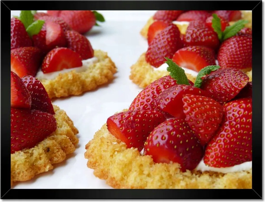 Poszterek keretben 40x30 Eper desszert